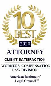 10 Best 2020 Attorney | Client Satisfaction | Workers Compensation Law Division | American Institute of Legal Counsel